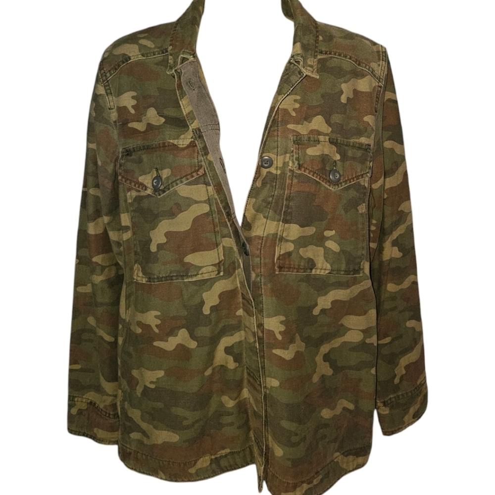 American Eagle Outfitters Anti-Love Camo Printed Long Sleeve Jacket - Picture 3 of 4